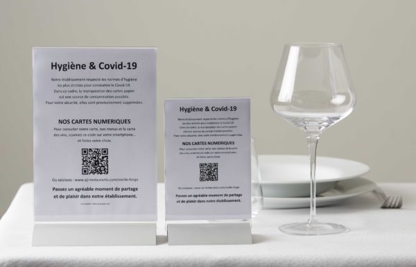 Chevalet PET A6 <br>avec socle aluminium – Image 2