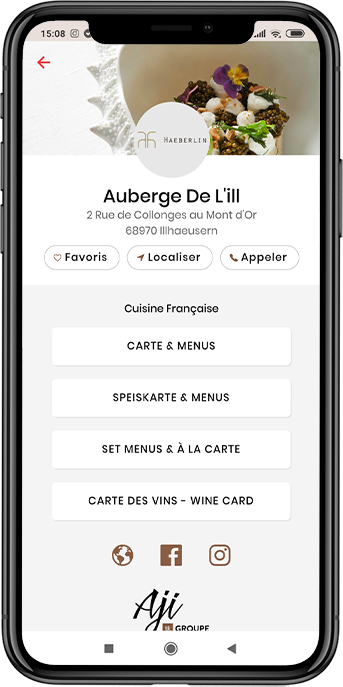 Aji Code carte et menus restaurant